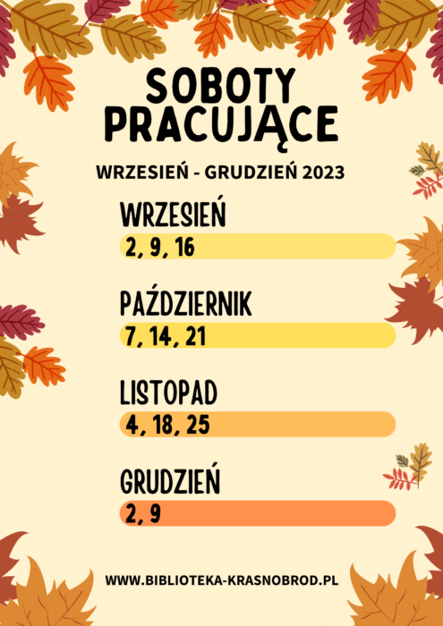 Wykaz sobót pracujących