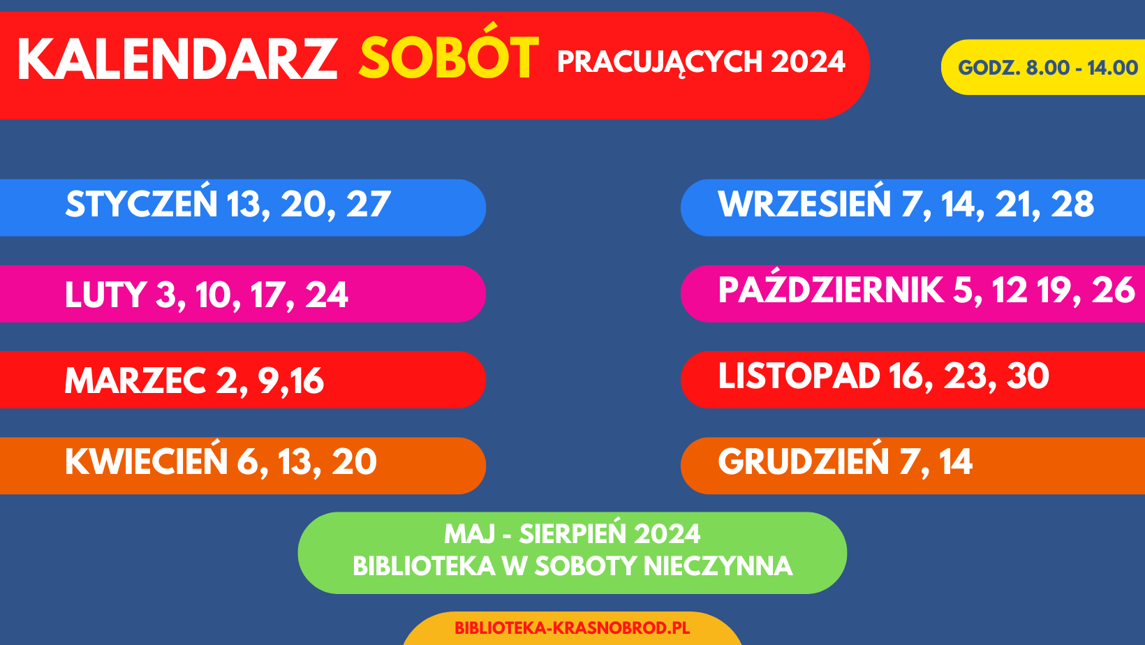 harmonogram sobotnich dyżurów