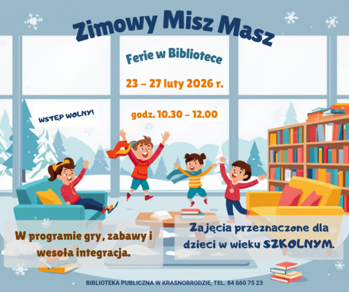 Zimowy misz masz - ferie w bibliotece